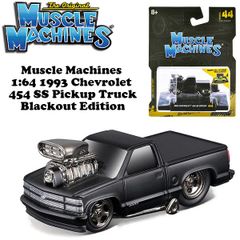 Muscle Machines 1:64 1993 Chevrolet 454 SS Pickup Blackout 【マッスルマシン】ミニカー