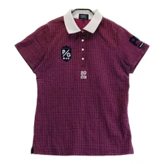 サイズ：2 PEARLY GATES パーリーゲイツ  半袖ポロシャツ チェック柄 パープル系 [240101249119]# ゴルフウェア レディース ストスト
