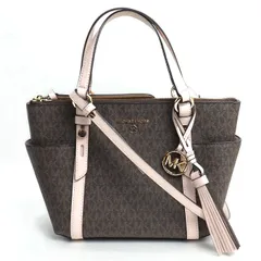 Michael Kors マイケルコース サリバン シグネチャー SM 2Wayショルダーバッグ ブラウン ピンク 30T0GNXT1B レディース 中古 美品
