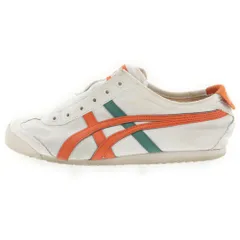 Onitsuka Tiger (オニツカタイガー) MEXICO 66 SLIP-ON メキシコ 66 スリッポン ローカットスニーカー ホワイト/オレンジ/グリーン レディース US6/24.5cm 1183A360