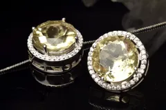 シルバー925◇宝石質 リビアングラス 13mm ラウンドカット ペンダントトップ 1個売り パワーストーン 天然石 _PRG2122