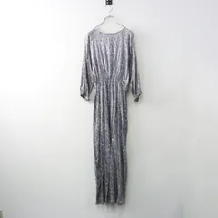【値下げ】美品 ハグオーワー Hug O War ペイズリープリント ウエストギャザー ロングワンピース パープルグレー/日本製【2400014424324】