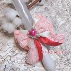 ❤︎ギンガムチェック❤︎ 推しカラー ペンラ リボン