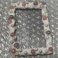 ♡ホワイト×ピンク×紫_硬質ケース_ホイップデコ♡