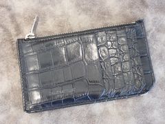 Yves Saint Laurent サンローラン コインケース クロコ型押し ブラック