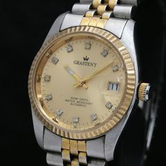 新品 CADISEN 自動巻き 腕時計 カディセン ブラウン ローマン メンズ 