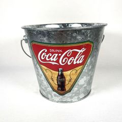 Coca Cola Tin Bucket ①　コーラ バケツ　ステンレス製　アンティーク　ヴィンテージ　アメトイ