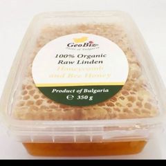 EU 認定350gリンデンコムハニー巣蜜.生オーガニックリンデンブルガリア産【輸入者直売】