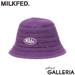 ミルクフェド ハット レディース MILKFED. 帽子 夏 バケットハット ロゴ 刺繍 シンプル ニット おしゃれ 透かし編み 深め ファッション小物 ブランド LOGO EMBROIDERY KNIT HAT 103252051009のサムネイル