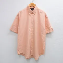 XL/古着 ラルフローレン 半袖 ブランド シャツ メンズ 90s ワンポイントロゴ BLAKE オックスフォード 大きいサイズ コットン ボタンダウン 
