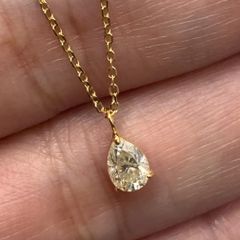 K18 ダイヤモンド　ネックレス　1.3g 約40cm  0.48ct