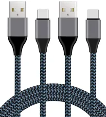 Type C USBケーブル ナイロン編組　1m2本セット