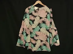 ■極美品■ kate spade ケイトスペード コットン×シルク 総柄 長袖 ワンピース  表記サイズ M 洋服 ピンク系×ライトブルー系 DK5862