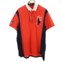 Polo by Ralph Lauren ポロバイラルフローレン ビッグポニー 半袖 ポロシャツ L オレンジ系 メンズ 古着