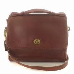 コーチ COACH オールドコーチ ヴィンテージ 2way ショルダーバッグ ハンドバッグ オールレザー ターンロック ボルドー 9870 /IR ■GY18