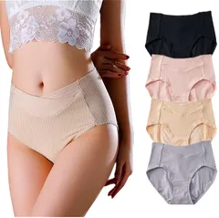 Sviti 高品質4枚セットハイウエストサニタリーショーツ　子宮温活　生理用ショーツ　女性パンティ　純綿　通気性