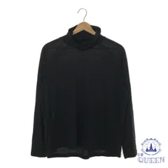 ☆美品☆ UNIQLO ユニクロ トップス Tシャツ カットソー 長袖 タートルネック レディース 大きいサイズ ブラック L 901-14930 送料無料 古着