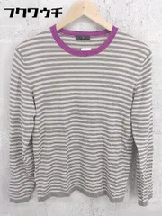 ◇ 23区 homme ボーダー ウール ニット 長袖 セーター サイズ46 ベージュ ブラウン メンズ 【中古】 【1002800660919】のサムネイル