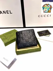 【今日特価】Gucci グッチ 男士クラシックショート?折財布 高品質牛皮使用で手触り良好、シンプル高級で男士必携