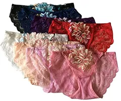 Puchihapi(プチハピ) 総 レース 花柄 刺繍 ショーツ 大人っぽい ランジェリー 下着 セット レディース( ８枚組,  Mサイズ)