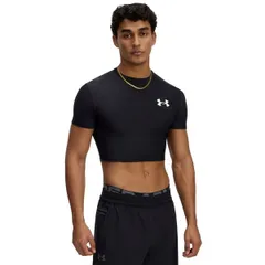 【送料無料】 アンダーアーマー メンズ Tシャツ トップス Under Armour Men's HeatGear OG Cropped Compression T-Shirt Black/White