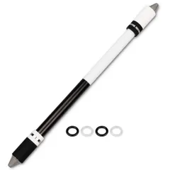 改造ペン 白 ペン回し専用 黒 軸 テックリング付き