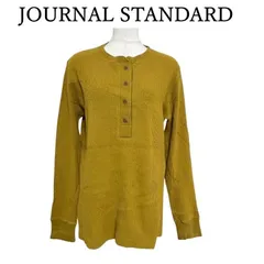 JOURNAL STANDARD ジャーナルスタンダード レディース　ヘンリーネック ニット セーター 長袖 モスグリーン 美品 上質 洗える　コットンニット　シンプル 上品 日本製　きれいめ 大人カジュアル M