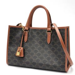 セリーヌ / CELINE　ミニ ホリゾンタル カバ / 2WAY トートバッグ　19974　トリオンフキャンバス　タン(ブラウン系) 【中古】 商品番号 S-158201