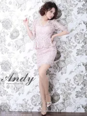 ピンク[OK2152] 【SALE】【andy/アンディ】7分袖/ 半袖/ ミニドレス/ キャバドレス/ ワンピース/ ドレス