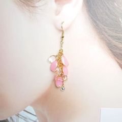 新作 春 桜 透明 花【 イヤリング or ピアス 】 アレルギー対応 金具無料