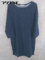 ◇ AFTERNOONTEA WARDROBE アフタヌーンティーワードローブ 長袖 膝丈 ワンピース サイズM ネイビー レディース 【中古】 【1002802369469】