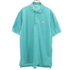 GOLDEN FLEECE ゴールデンフリース 90s オールド 半袖 ポロシャツ M ブルーグリーン ブルックスブラザーズ メンズ 古着
