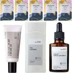 KisoCare　アゼライン酸セット　クリーム 美容液 化粧水 パック 計4種8点 グリシルグリシン ナイアシンアミド ビタミンC 15% 20%