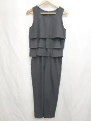 ◇ Θ apart by lowrys フリル　フォーマル　お呼ばれ ノースリーブ オールインワン サイズM ブラック レディース P  【1409250014932】