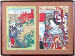 浮世絵 芳幾筆 源氏遊由縁の英 額装 - メルカリ