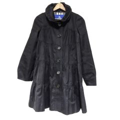 Burberry Blue Label(バーバリーブルーレーベル) コート サイズ36 S レディース美品  - 黒 長袖/春/秋 綿