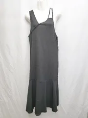 ◇ ⊂ しまむら ロング丈 キャミソール　ワンピース サイズM ブラック レディース P  【1409090003974】