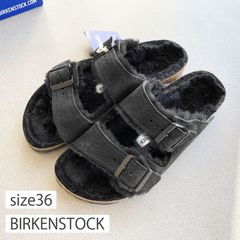 20%OFF【BIRKENSTOCK】新品/ Arizona Shearling / 36 /Black アリゾナ ボア  サンダル