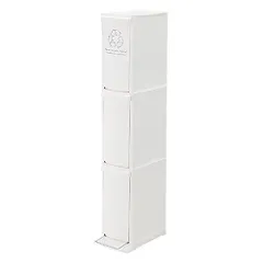 3D_ホワイト 東谷Azumaya-kk ダストボックス 3Dホワイト 高さ118cm-3段