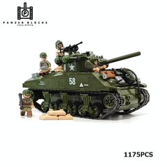 ESシリーズ アメリカ M4A3シャーマン ブロック戦車 1175PCS パンツァーブロックス