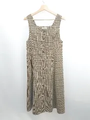 ◇ ⊂ OLIVE des OLIVE オリーブ デ オリーブ チェック柄 無 ロング ワンピース サイズF ブラウン系 レディース E  【1505290006262】
