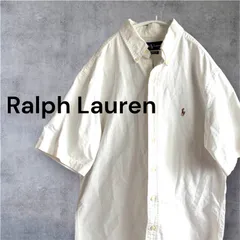 90年代 Ralph Lauren ラルフローレン CLASSIC FIT 半袖オックスフォードシャツ メンズM 古着
