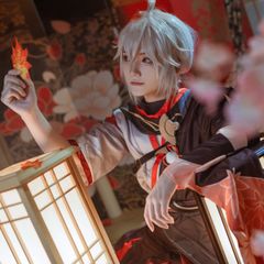 原神　楓原万葉　衣装＋ウィッグ（新品）　コスプレ　M~L 三分妄想 原神 コスプレ 楓原万葉 カズハ ※ウィッグ 靴 追加可