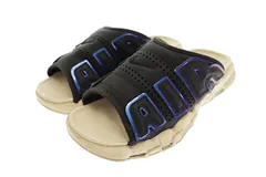 ナイキ NIKE AIR MORE UPTEMPO SLIDE Black and Sanddrift エア モア アップテンポ モアテン スライド ブラック アンド サンドドリフト サンダル FB7802-001 26 ブラック ベージュ▲■240208のサムネイル