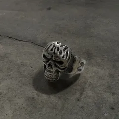 指輪 リング ドクロ ファイア 15号 インディアンジュエリー アクセサリー ビンテージ 50s ~ 60s 70s 80s ナバホ族 サントドミンゴ族 天然石 メンズ レディス 一点物 アンティーク 古着 金 シルバー 真鍮  1000 p20/