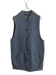 【お得なクーポン配布中!】 70s 80s USA製 エディーバウアー ウール ニット ベスト レディース M ヴィンテージ 黒タグ セーター アウトドア 前開き 重ね着 ハイネック