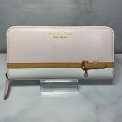 Samantha Thavasa Petit Choice サマンサタバサ プチチョイス　ラウンドファスナー長財布　ベビーピンク　バイカラーベルト　花モチーフ　レザー