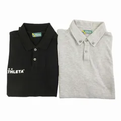 アスレタ ATHLETA 2点セット ポロシャツ 半袖 L グレー 黒 ブラック 0707
