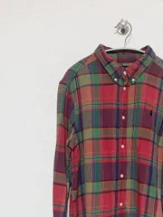 【Ralph Lauren】L/S マドラスチェックシャツ ラルフローレン 古着