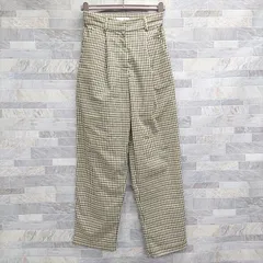 Via.J チェック ワンタック テーパードパンツ 01140